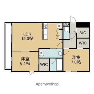 ピオネロ恵庭Ⅳ【403号室】の間取り