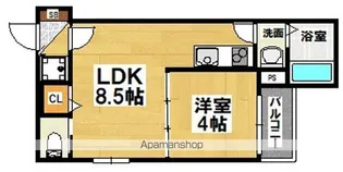 F Cliodhna SEAM【4階】の間取り