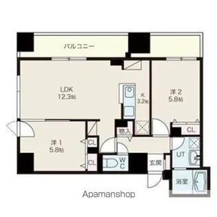 GRACE COURT KOTONI【14階】の間取り