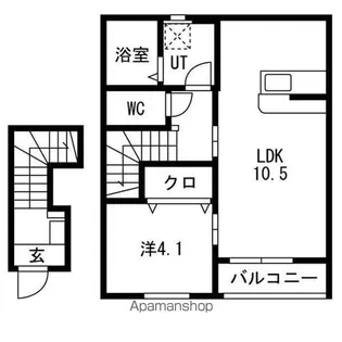 T・MハウスⅢ【202号室】の間取り