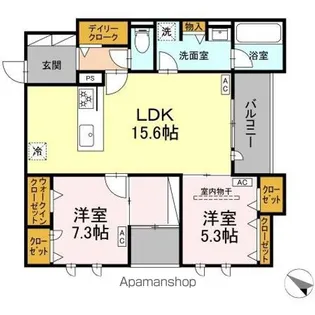 EUZAK RESIDENCE GIFU WEST(ユーザックレ【2階】の間取り