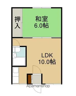 榎本第1桧荘【1階】の間取り