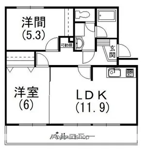 アルテール飯田【104号室】の間取り