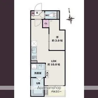 JACK MORIYAMAⅠ【301号室】の間取り