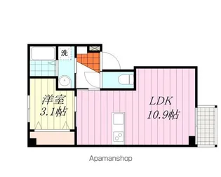 ラソンブレ立花【101号室】の間取り