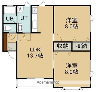 アベニュー【102号室】の間取り
