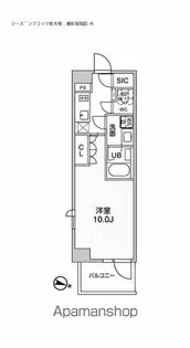 シーズンフラッツ新大塚【8階】の間取り