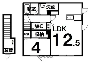 PORTE若松【202号室】の間取り