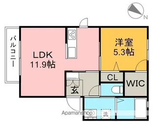シャーメゾン プリマ【1階】の間取り