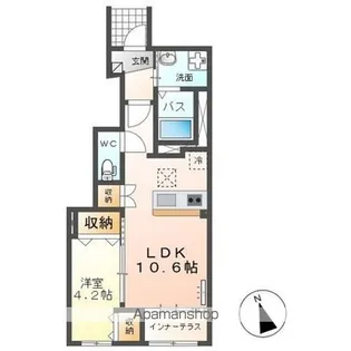 サンハイツ【1階】の間取り