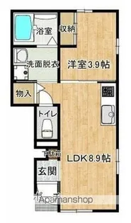 エルミタージュ【105号室】の間取り