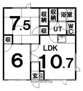マルニハイツ【2階】の間取り