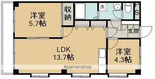 千代田マンション 川越【2階】の間取り