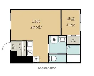 CLOUDNINE台原【108号室】の間取り