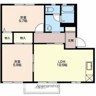 ミレニアム松崎【2階】の間取り