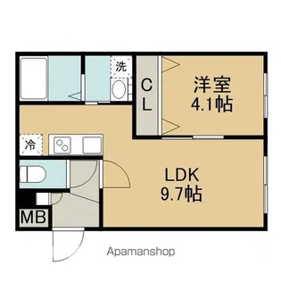 CONTATTO黄金北【201号室】の間取り