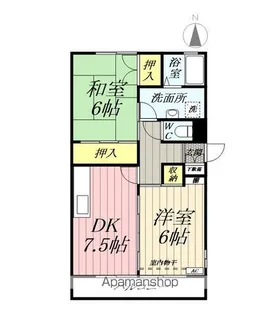 レジデント田中【102号室】の間取り