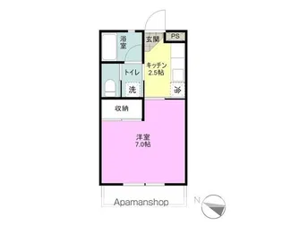 アクアハイム三島【106号室】の間取り