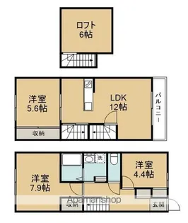 UNJOIR【D号室】の間取り