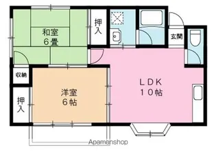 エステート嶋田AB【A101号室】の間取り