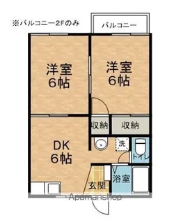 タウニーあずみ野【105号室】の間取り