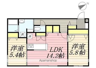 CHOUCHOU新琴似(シュシュ新琴似)【2階】の間取り