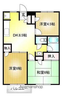 グリーンタウン神木A棟【1階】の間取り