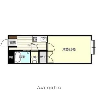 パレス西下台【102号室】の間取り