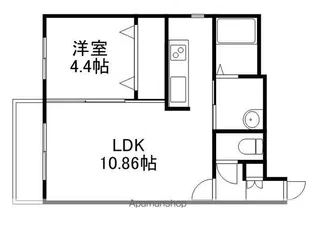 セントラルステート豊平【405号室】の間取り