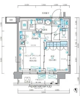 パークアクシス文京本郷【4階】の間取り