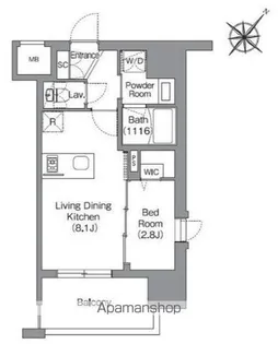 SEASON FLATS渡辺通【5階】の間取り