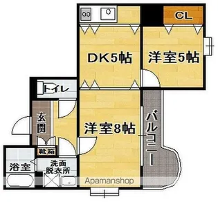 ステイツ平尾【4階】の間取り