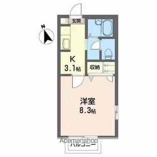 サニーヒル・薬師A【2階】の間取り
