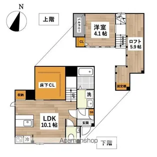 ADC野芥ザ・ガーデン【1階】の間取り