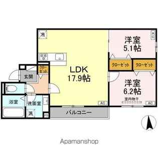 LACASA 天龍川町【2階】の間取り