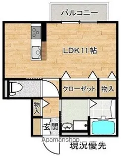 (仮)塩冶町アパート【1階】の間取り
