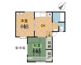 行川アパート【1号室】の間取り
