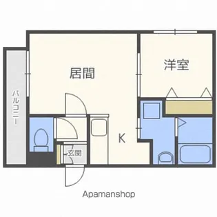 ルーエ琴似【2階】の間取り