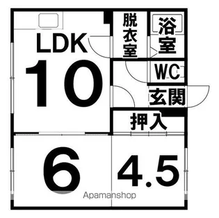 細野ハイツ【1-A号室】の間取り