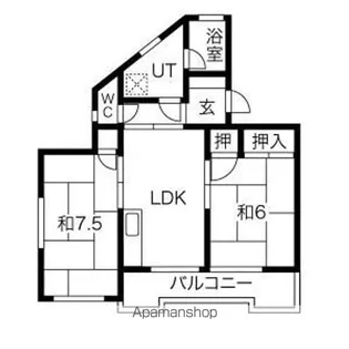 コンダクトヴィレッジ井尻ノース【303号室】の間取り