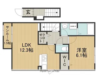 フェレーザ長峰【205号室】の間取り