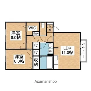 滋賀県守山市伊勢町【アパート】の間取り