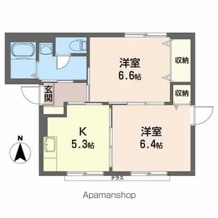 シャーメゾン矢巾B【1階】の間取り