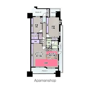 栄アインスタワー【6階】の間取り