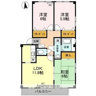 フォブール白石 A棟【2階】の間取り