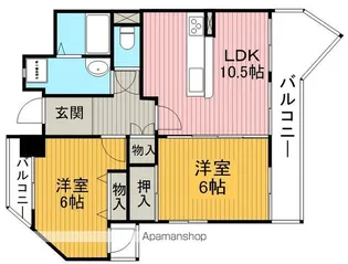 エトレ豊中【9階】の間取り