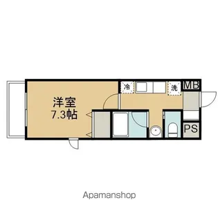 フレア堀江【2階】の間取り