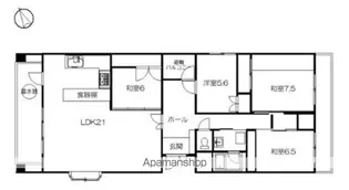 カーサ・デ・セントロ【8階】の間取り