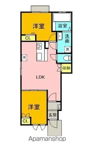 OPUS ONE DOI【101号室】の間取り