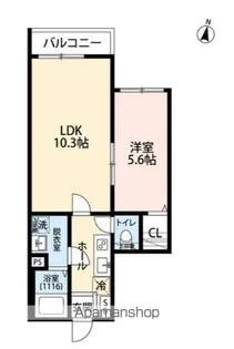 エクセラン柴崎町【2階】の間取り